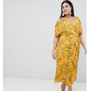 Lovedrobe Cold Shoulder Midi Dress